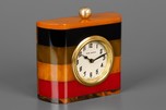 Laminated Multi-Color New Haven Catalin Bakelite Clock